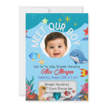 Invitación para la Fiesta de Revelación de Bebé Ni