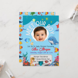 Invitación para la Fiesta de Revelación de Bebé Ni