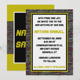 Invitación para la fiesta del Bar Mitzvah de Coder