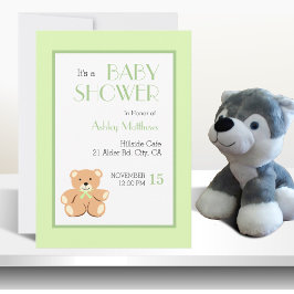 Invitación para la lluvia de ositos de peluche