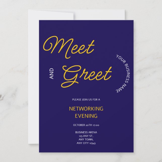 Invitación para la noche de networking empresarial (Anverso)