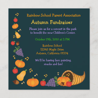Invitación para la recaudación de fondos en otoño