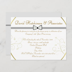 INVITACIÓN PARA LA RECEPCIÓN DE LA CENA DE NEGRO B