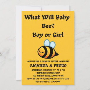 Invitación para la Revelación del Sexo del Bebé Ab