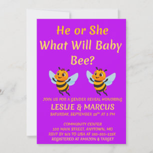 Invitación para la Revelación del Sexo del Bebé Ab