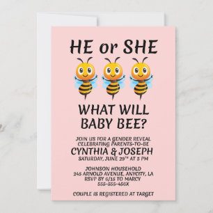 Invitación para la Revelación del Sexo del Bebé Ab