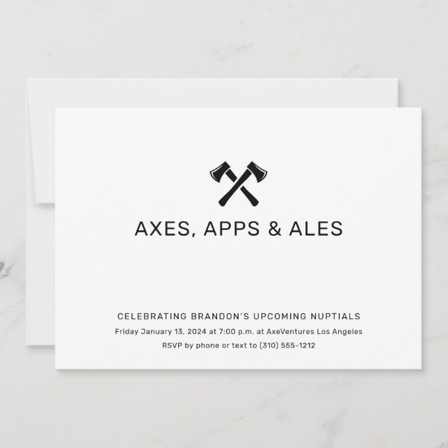 Invitación para Lanzamiento de Hacha (Anverso)