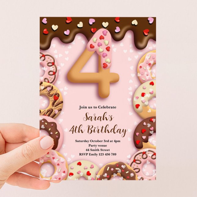 Invitación para las chicas del 4º cumpleaños de Do (Subido por el creador)
