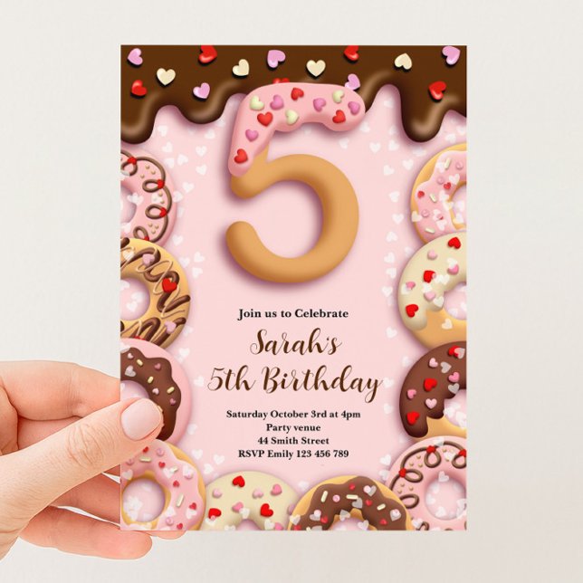 Invitación para las chicas del 5º cumpleaños de Do (Subido por el creador)