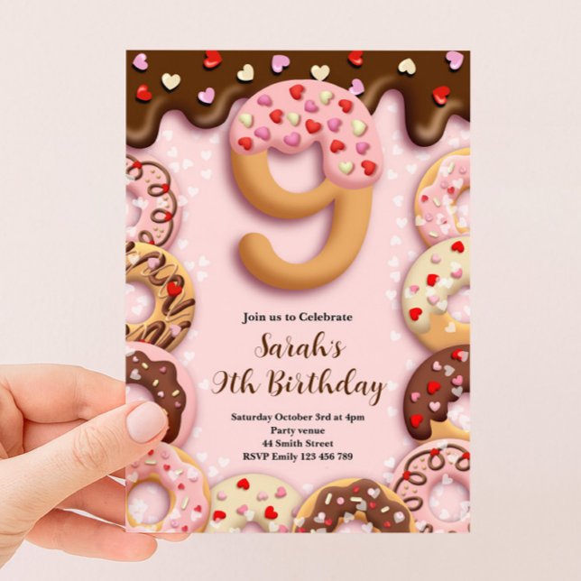 Invitación para las chicas del 9 cumpleaños de Don (Subido por el creador)