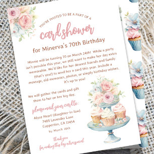 Invitación para lluvia de tarjetas de cumpleaños n