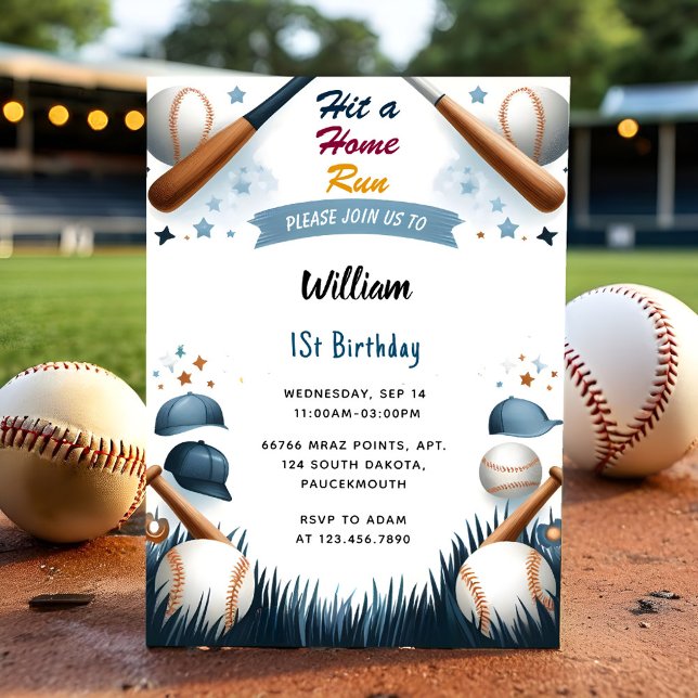 Invitación Para los hombres Ball Wood Game Team Baseball 1Cum (Subido por el creador)