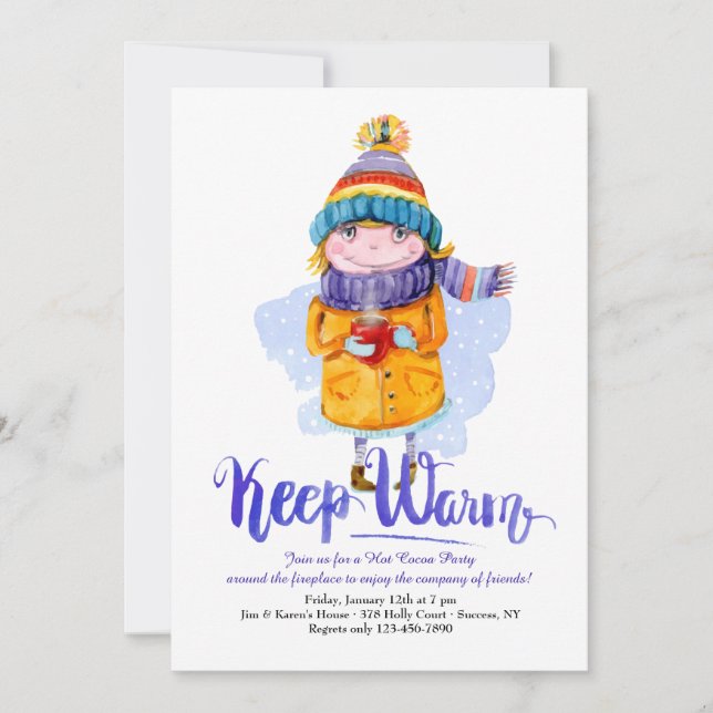 Invitación para Mantener el Calor (Anverso)