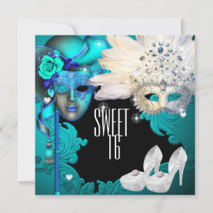 Invitación para Mascarada, Sweet Sixteen, Quinceañ