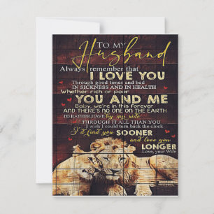 Invitación Para mi esposo Regalo para mi esposo Carta par