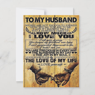 Invitación Para mi esposo Regalo para mi esposo Carta par