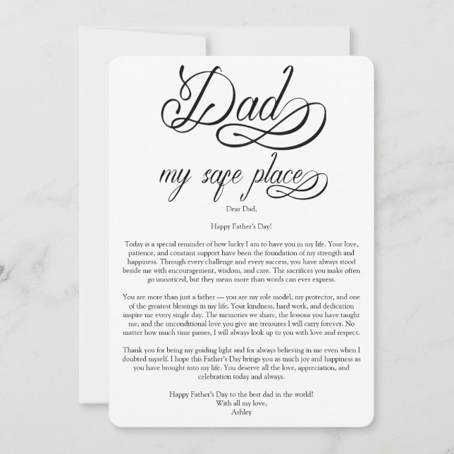 Invitación Para mi papá increíble en el Día del Padre (Anverso)