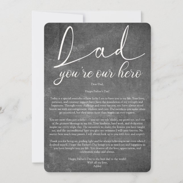 Invitación Para mi papá increíble en el Día del Padre (Anverso)