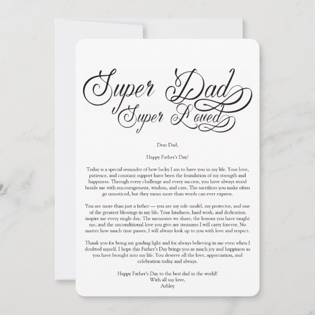 Invitación Para mi papá increíble en el Día del Padre (Anverso)