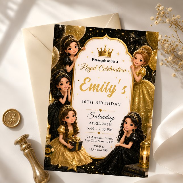 Invitación para mujeres cumpleaños 30 de la prince (Subido por el creador)