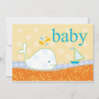 Invitación para natalie_Baby Shower Invitation - Baby Whale