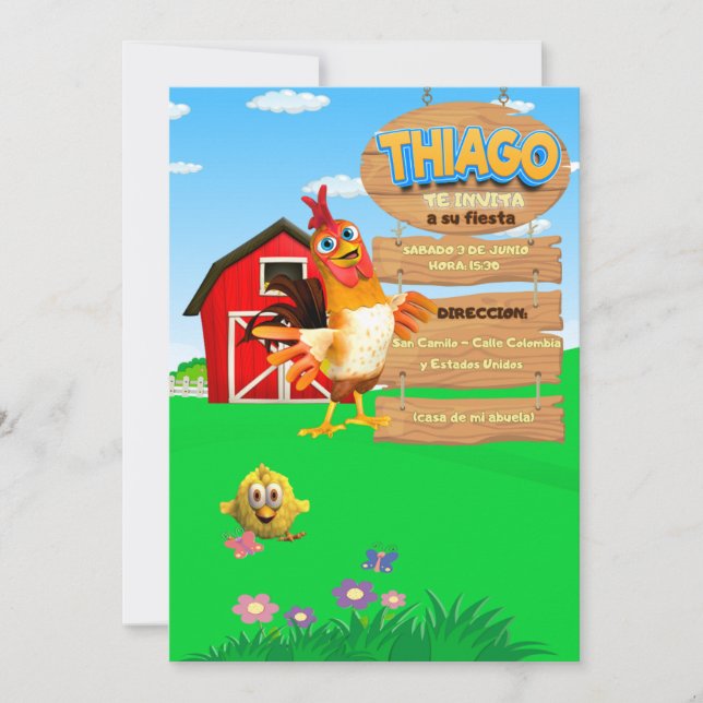 INVITACION PARA NIÑO "Bartolito' (Anverso)