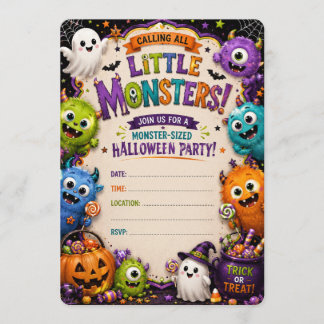 Invitación para niños a la fiesta de Halloween de 