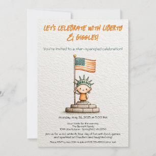 Invitación para niños del 4 de julio - Lindo Liber