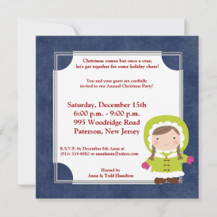 Invitación para niños Navidades 5x5