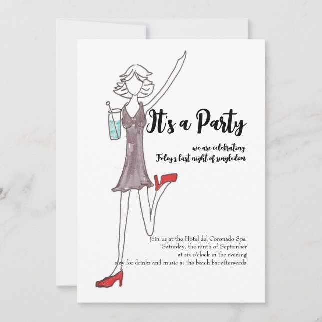 Invitación para noche de chicas (Anverso)