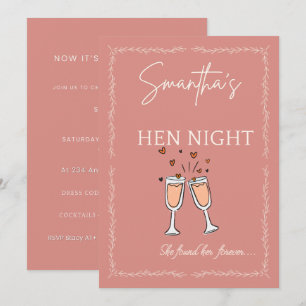 Invitación para Noche de Chicas - Bri Rosa Claro P
