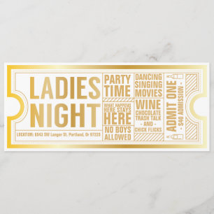 Invitación para Noche de Chicas - ¡Personalízala!