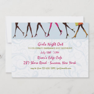 Invitación para Noche de Chicas Piernas de Damas