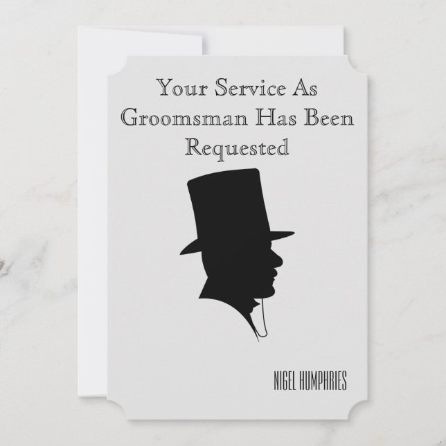 Invitación para Padrino de Boda o Padrino (Anverso)