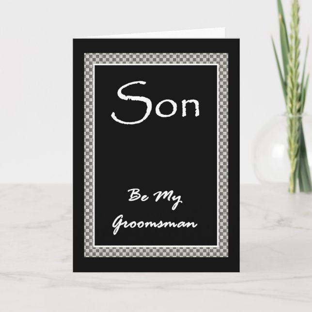 Invitación para Padrinos de Boda SON con Borde de  (Anverso)