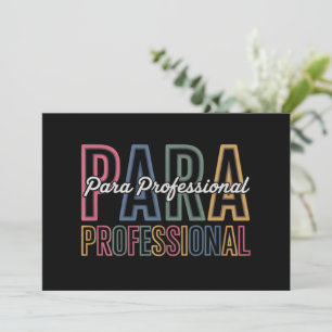 Invitación Para Paraprofesional Paraeducador Primer Día de Re