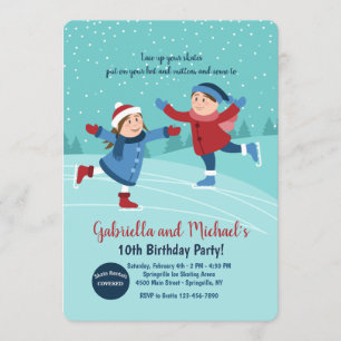 Invitación para patinadores de hielo de niños y Ch