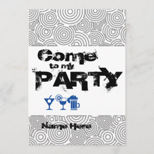 Invitación para personalizar Come to my Party