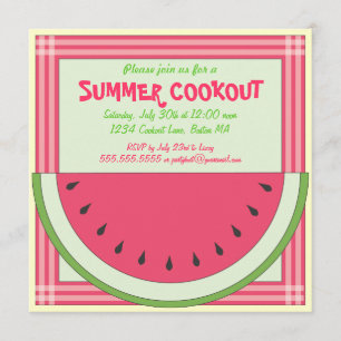 Invitación para picnic a la cocina de sandía