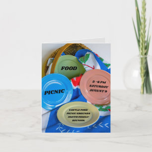 Invitación para picnic a la reunión, fiesta, ducha