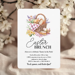 Invitación para picnic de Brunch de Pascua | Canas