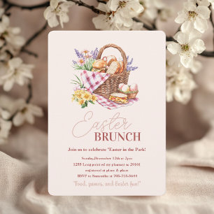 Invitación para picnic de Pastel Easter Brunch   C
