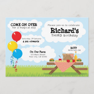 Invitación para picnic - Un bello día brillante