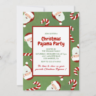 Invitación para pijamada de adultos Azúcar de ceba