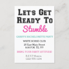 Invitación para prepararse para tropezar