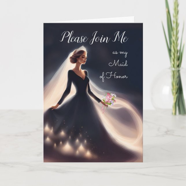 Invitación para que la hermana sea dama de honor (Anverso)