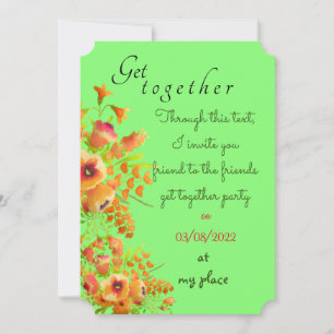 Invitación para que los amigos se reúnan