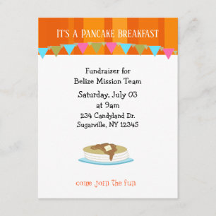 Invitación para recaudación de fondos con desayuno