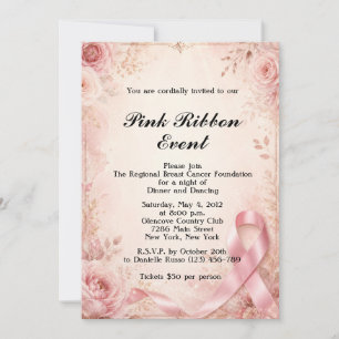 Invitación para recaudación de fondos para el cánc