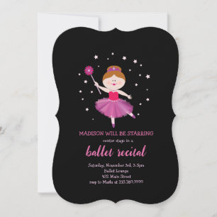 Invitación para Recital de BALLET Bailarina Rubia